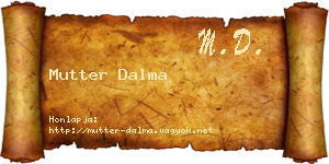 Mutter Dalma névjegykártya